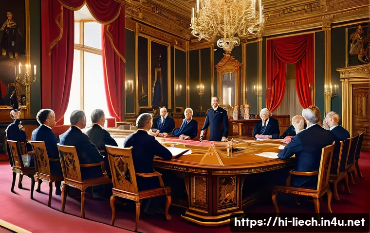 리히텐슈타인의 유럽 내 정치적 위치 - A detailed and realistic depiction of the constitutional monarchy of Liechtenstein, showcasing the p...