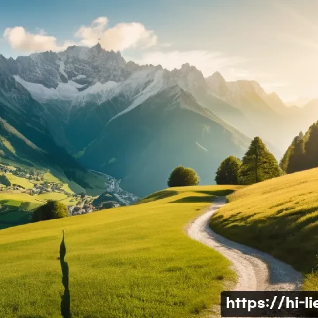 리히텐슈타인에서 경험할 수 있는 특별한 활동 - A serene valley scene in Liechtenstein during early morning, featuring lush green mountains bathed i...