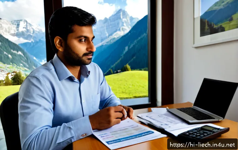 리히텐슈타인의 경제 범죄 - Photorealistic financial crime investigation in Liechtenstein, a South Asian forensic accountant in ...